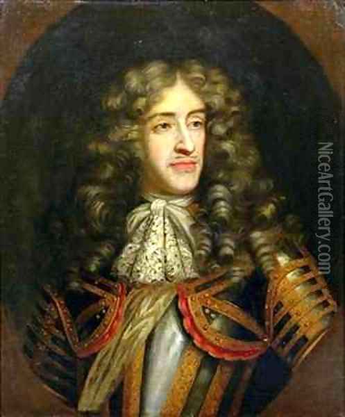 Portrait of James Duke of York 1633-1701 as Lord High Admiral Oil Painting - Henri Gascard