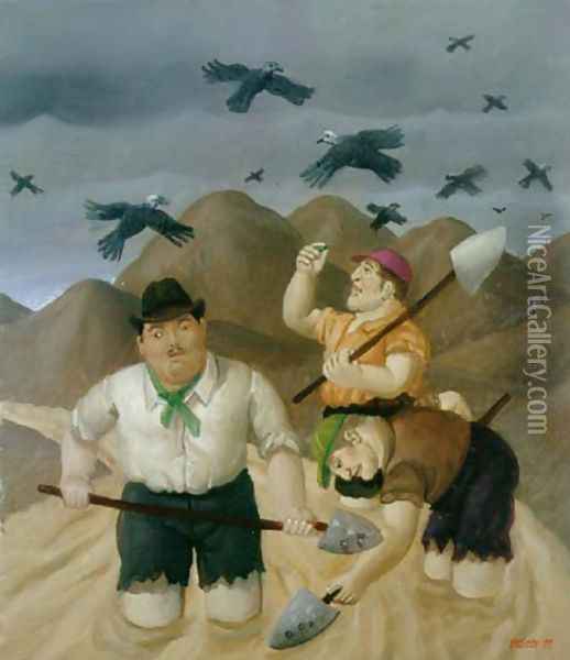 Esmeralderos Oil Painting - Fernando Botero