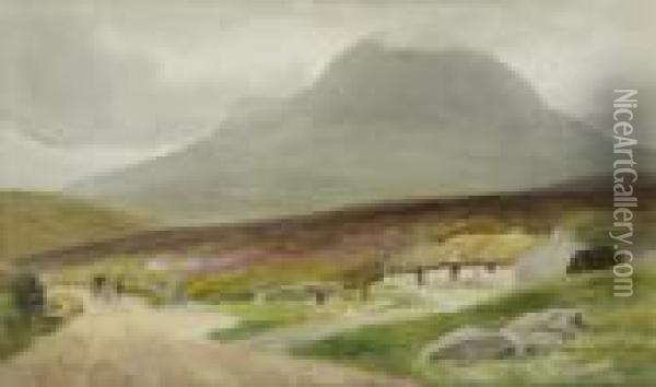 Errigal, Donegal Oil Painting - Joseph Carey Carey