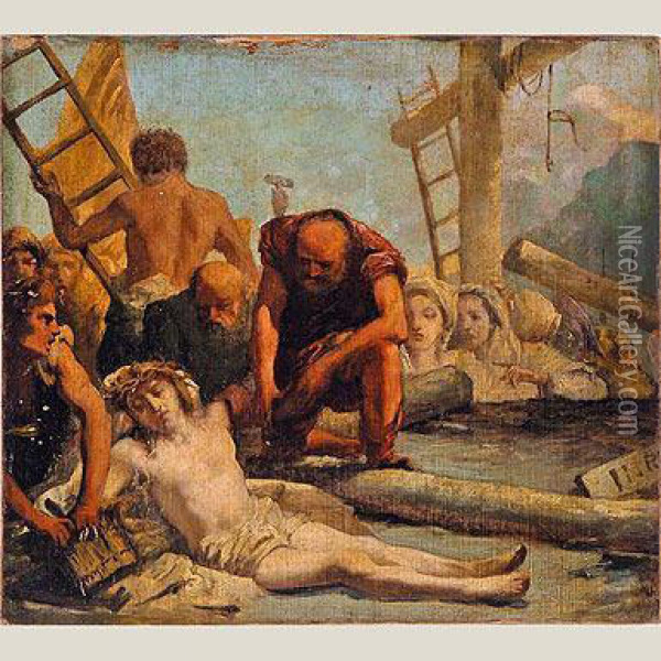La Crucifixion Oil Painting - Giovanni Domenico Tiepolo