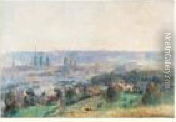 Rouen Oil Painting - Albert Lebourg