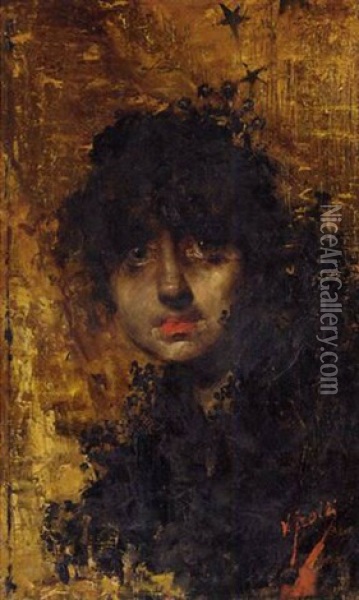 The Night Maiden Oil Painting - Vincenzo Irolli