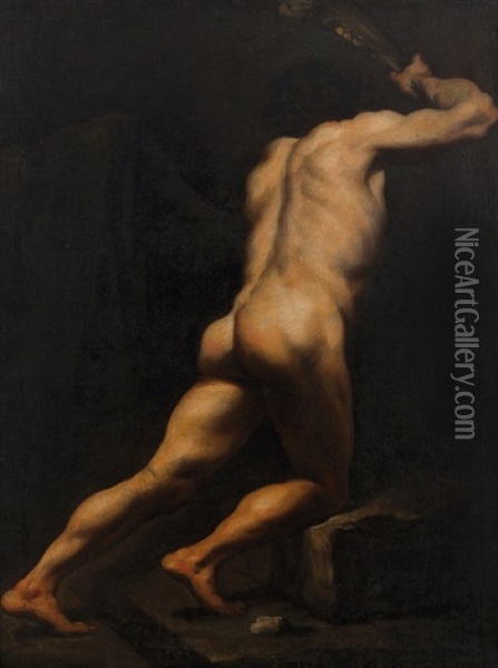 Samson Oil Painting - Pietro della Vecchia