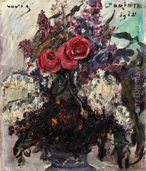 Rosen Und Flieder Oil Painting - Lovis Corinth