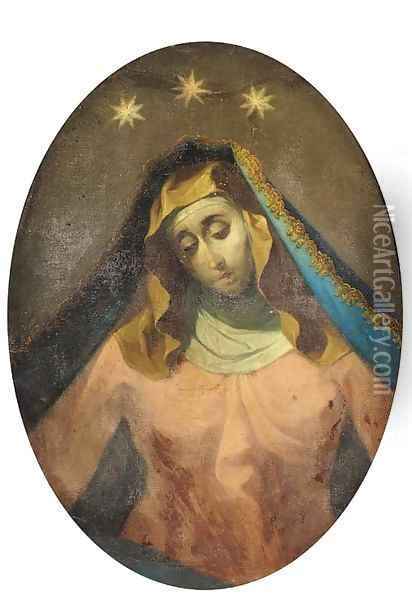 The Madonna Oil Painting - Giuseppe Antonio Petrini