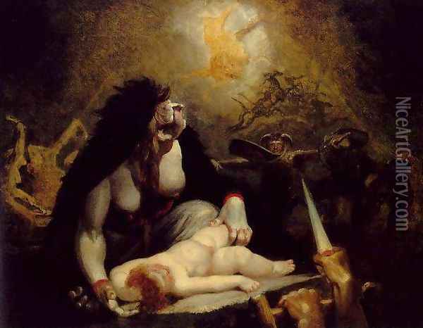 The Night-Hag Visiting the Lapland Witches Oil Painting - Johann Henry Fuseli