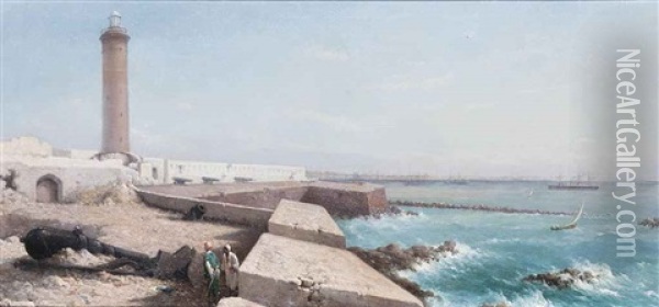 Alexandria After The Bombardment Of 1882 Oil Painting - Girolamo Gianni