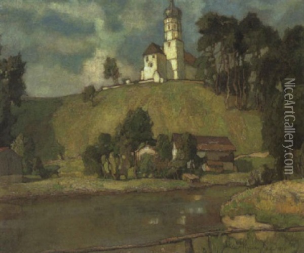 Bayerische Kirche Oil Painting - Richard Kaiser
