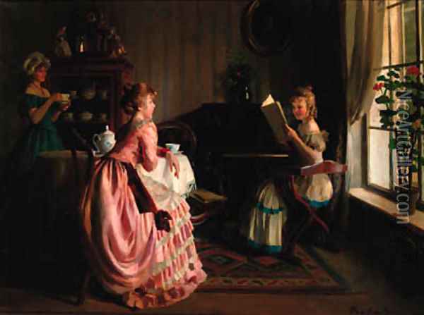 The recital Oil Painting - Emil Pap