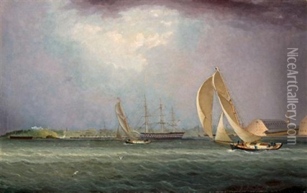 Yacht Race Oil Painting - James Edward Buttersworth