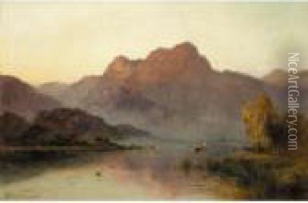 Evening Mists Oil Painting - Alfred de Breanski