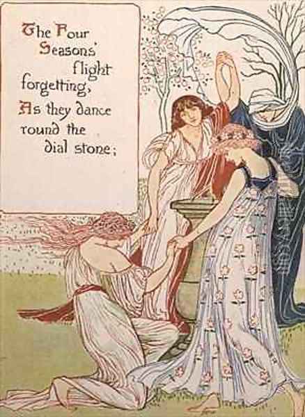 The Four Seasons 2 Oil Painting - Walter Crane