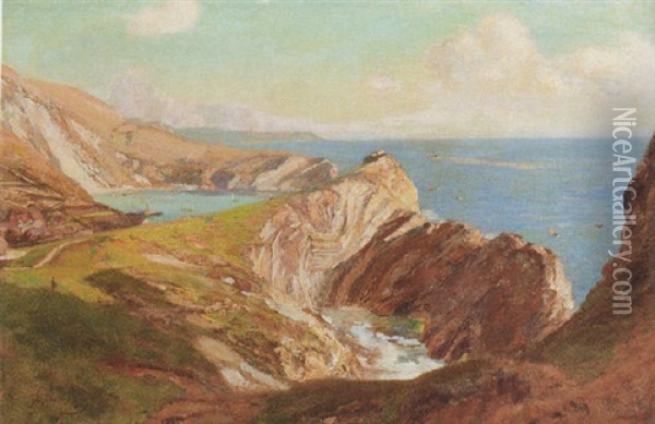 Lulworth Cove, Dorset Oil Painting - Sir David Murray