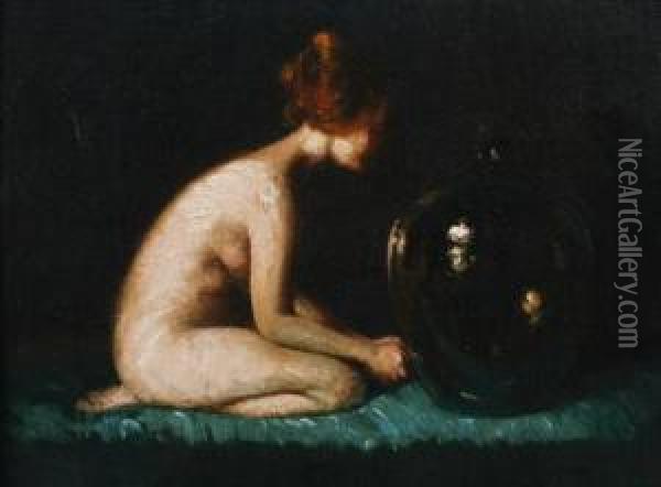 Kneeling Nude By Jeroboam Oil Painting - Harry Herman Roseland