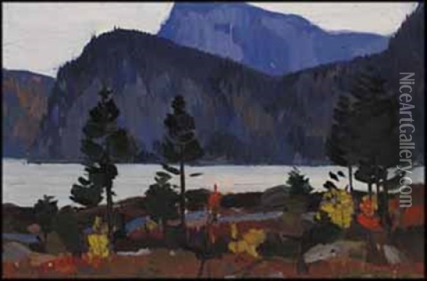 Lac Nissedal (telemark), Norvege Oil Painting - Clarence Alphonse Gagnon