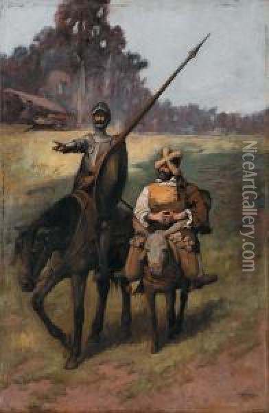 Don Quichotte Oil Painting - Enrique Atalaya Gonzalez