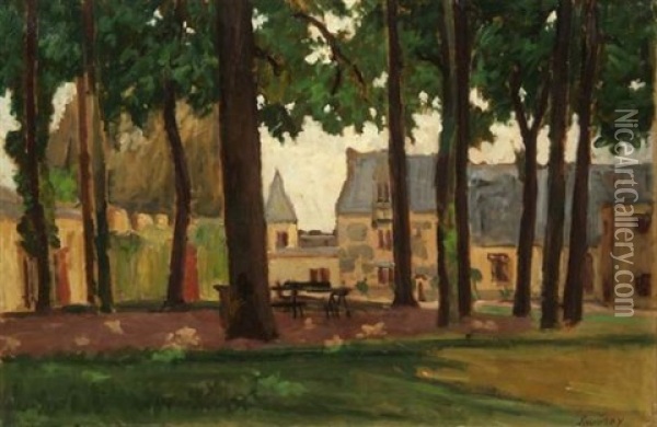 La Place Du Village Oil Painting - Abel Louis Alphonse Lauvray