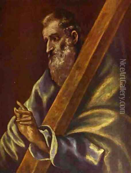 Apostle St Andrew 1610 Oil Painting - El Greco (Domenikos Theotokopoulos)