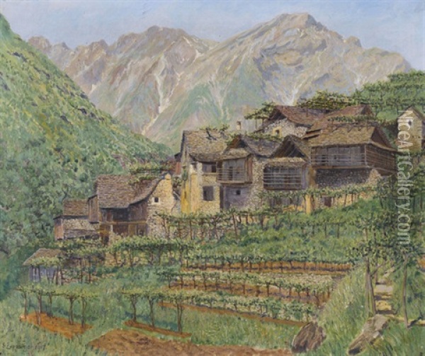 Tessiner Dorfpartie Oil Painting - Ernst Theodor Zuppinger