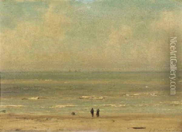 Staring Out Over Sea Oil Painting - Johannes Joseph Destree