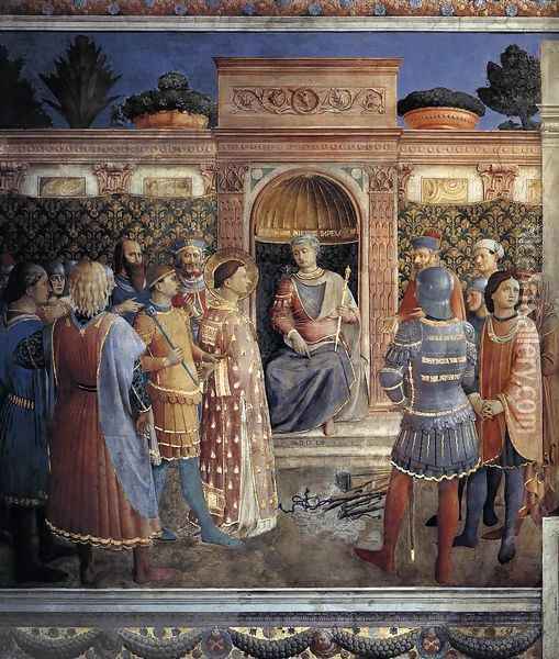 Condemnation of St Lawrence by the Emperor Valerian Oil Painting - Fra Angelico (Guido di Pietro)