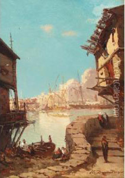 Constantinople Oil Painting - Jean Baptiste Henri Durand-Brager