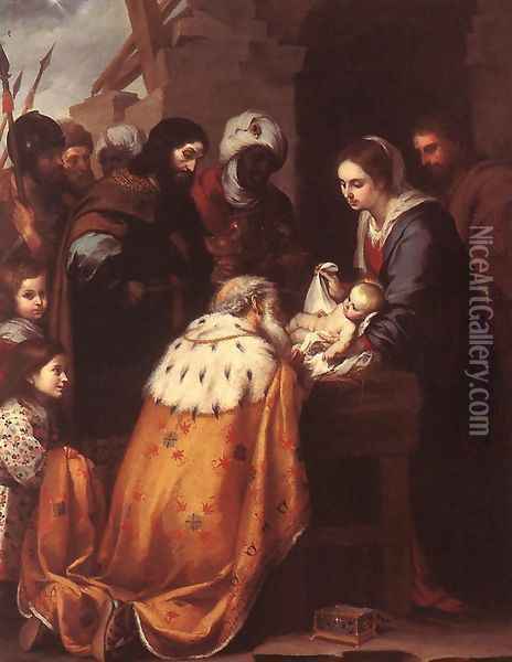 Adoration of the Magi 1655-60 Oil Painting - Bartolome Esteban Murillo
