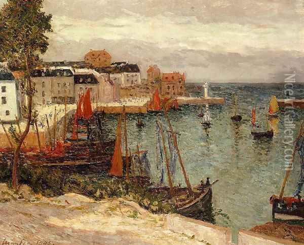 The Port of Sauzon, Belle Isle en Mer Oil Painting - Maxime Maufra