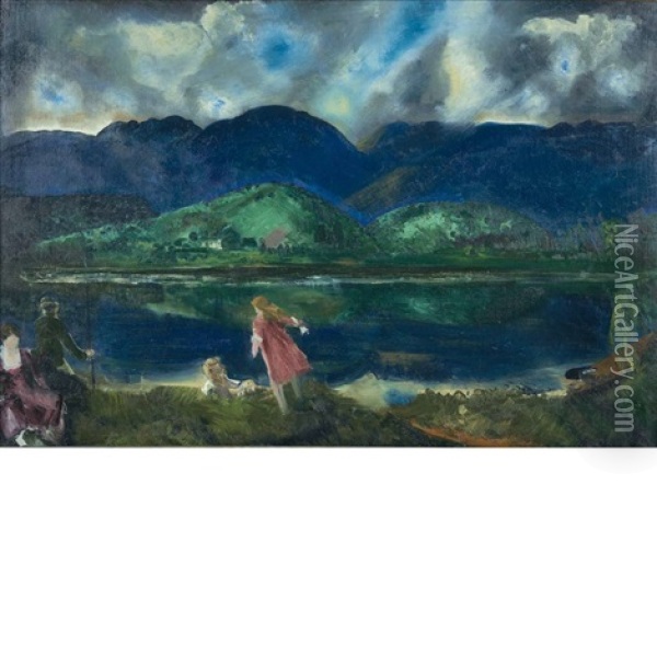 Coopers Lake Oil Painting - George Bellows