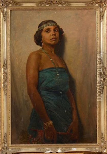 Portrait D'une Jeune Orientale Oil Painting - Francisco Masriera Manovens