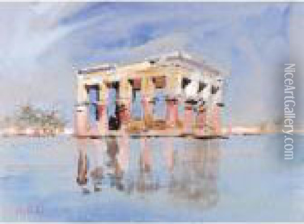 The Temple At Philae Oil Painting - Hercules Brabazon Brabazon
