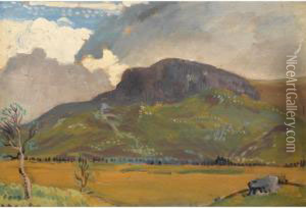Welsh Mountains Oil Painting - James Dickson Innes