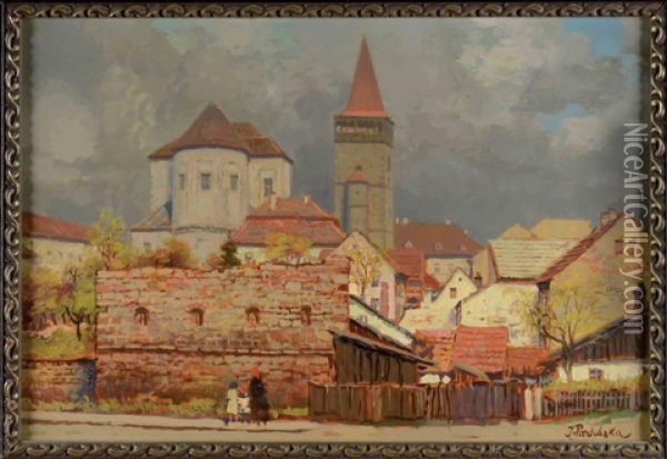 Krakow Oil Painting - Iaro Prochazka