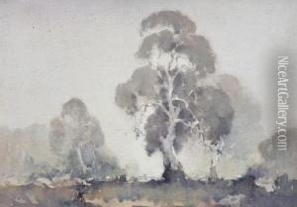 Grey Gums Oil Painting - Reginald Ward Sturgess