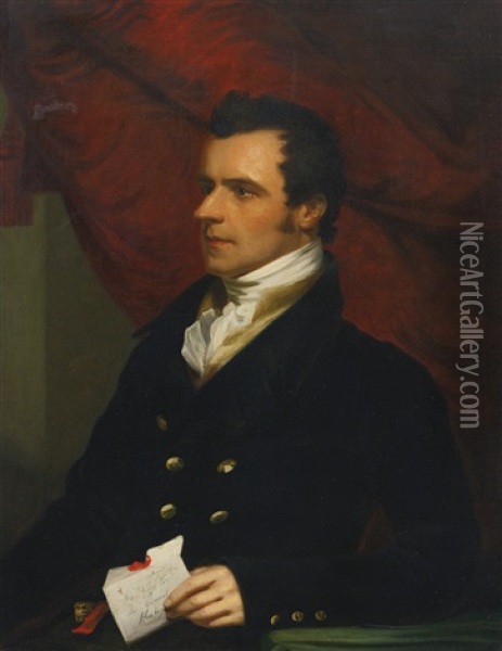 Portrait Of John Kaye, Half-length, Holding A Letter Oil Painting - Thomas Lawrence
