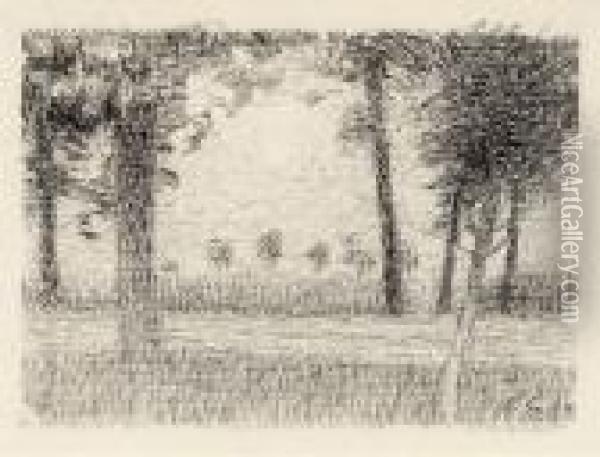 Landschap (1910) Oil Painting - Emile Claus