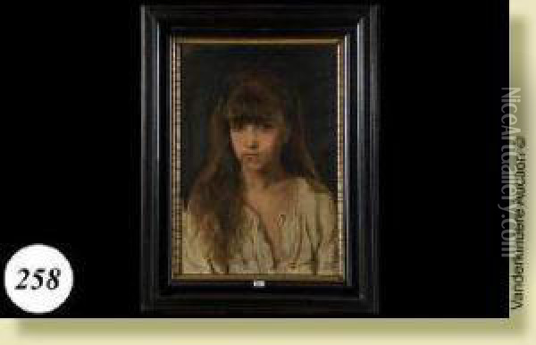 Portrait D'une Fillette Oil Painting - Nicolas Van Den Eeden