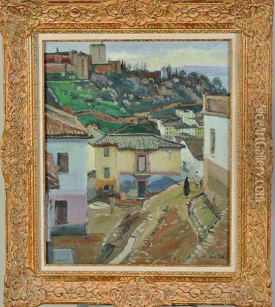 vue De Village Oil Painting - Paul De Castro
