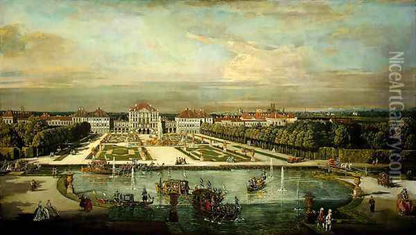 Nymphenburg Palace, Munich Oil Painting - Bernardo Bellotto