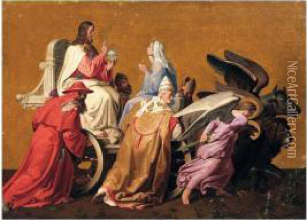 Der Triumph Christi (the Triumph Of Christ) Oil Painting - Joseph I Von Berres