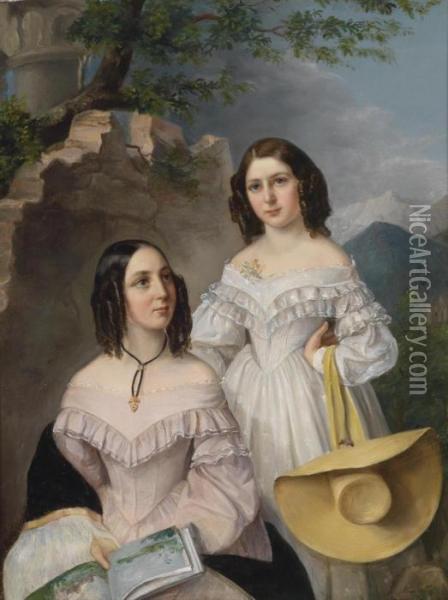 Sisters Oil Painting - Elisabeth Modell
