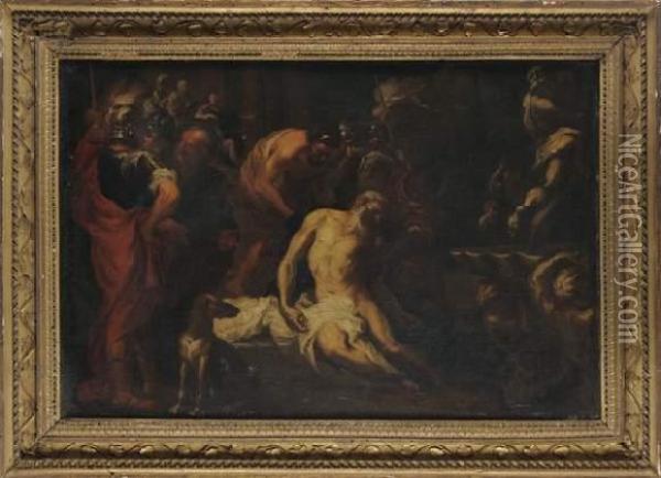 La Resurrection De Lazare Oil Painting - Valerio Castello