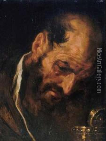 Testa Di Santo Oil Painting - Giovanni Battista Crespi Il Cerano