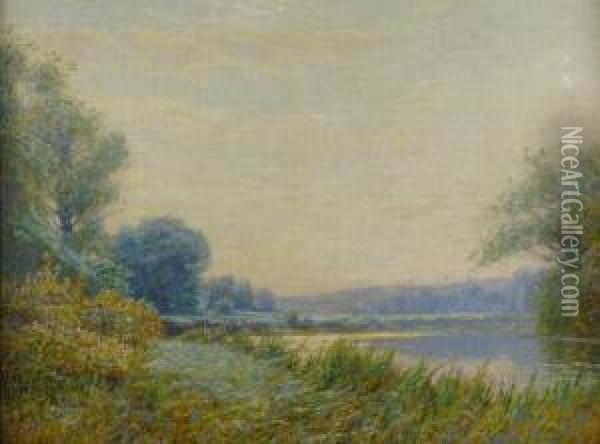 A Bend In The River Oil Painting - Alexis Jean Fournier