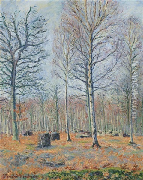 Sous Bois Dans Les Marais De Giverny, Lumiere D'automne Oil Painting - Blanche Hoschede-Monet