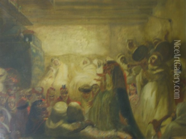 Les Ouled Nails Oil Painting - Albert Besnard