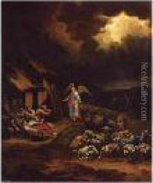 The Annunciation To The Shepherds Oil Painting - Adam Colonia