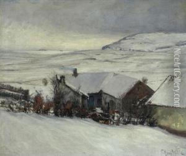 Eifellandschaft Im Winter Oil Painting - Fritz Von Wille