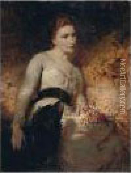 Jane Isabella Baird (villiers) Oil Painting - George Elgar Hicks