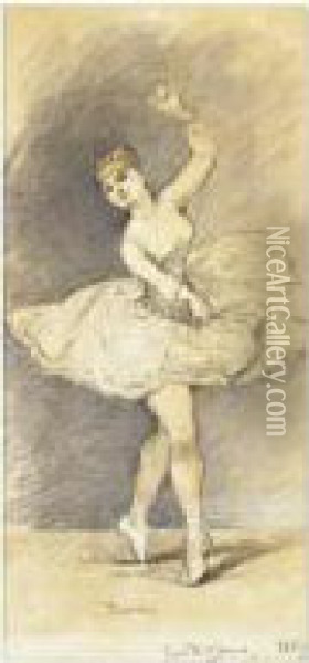 Gymnaste, Charmeuse, Equilibriste Et Danseuse Oil Painting - Cesare Felix dell' Acqua